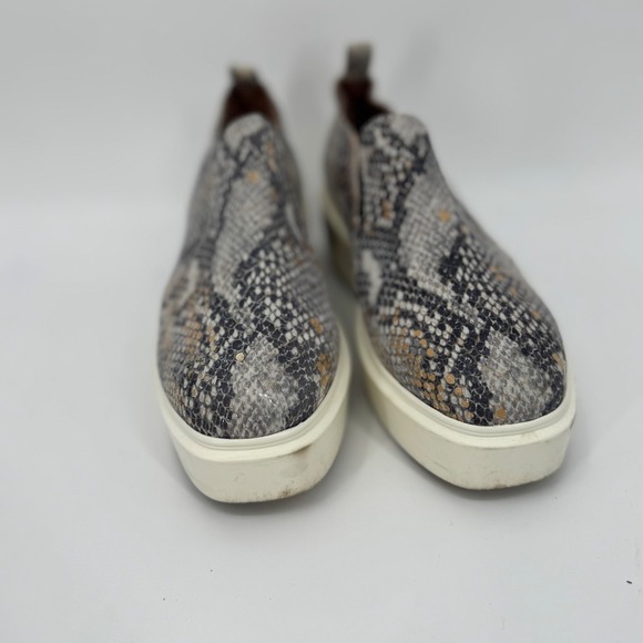 Linea Paolo Kai Women Snake Print Slip On Platform Sneakers Silver Gold Tan 9.5M - Picture 4 of 11